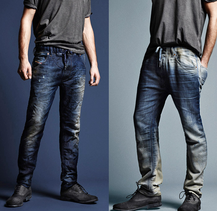 (07) Jogg Jeans Denim Fit, Wash & Style - Diesel 2013-2014 Fall Winter Preview Mens Collection: Designer Denim Jeans Fashion: Season Collections, Runways, Lookbooks and Linesheets