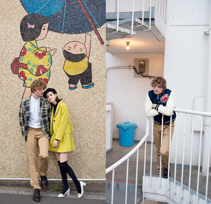 Maison Kitsuné 2013-2014 Fall Winter Collection - Street Chic at Tokyo, Japan: Designer Denim Jeans Fashion: Season Collections, Runways, Lookbooks and Linesheets