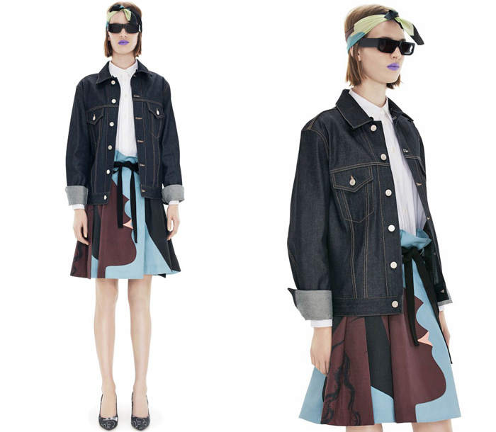 (1) Gail Blue Head Fisherman's Skirt - Acne 2013 Summer Womens Capsule Collection: Designer Denim Jeans Fashion: Season Collections, Runways, Lookbooks and Linesheets