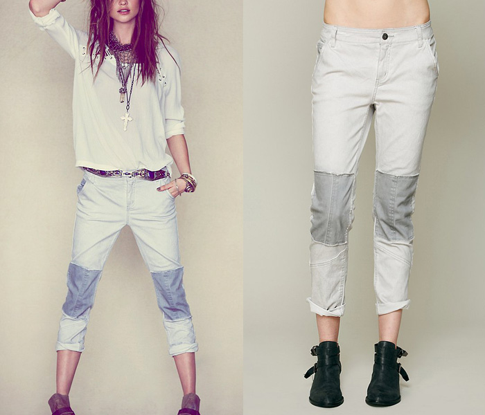 (11) FP Patched Twill Herringbone Skinny Pant - Free People 2013 June Catalog Top Picks: Designer Denim Jeans Fashion: Season Collections, Runways, Lookbooks, Linesheets & Ad Campaigns