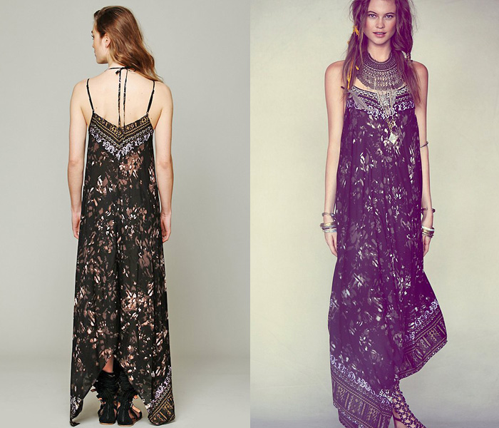 (14) Wild Devine Watercolor Printed Maxi Tank Dress - Free People 2013 June Catalog Top Picks: Designer Denim Jeans Fashion: Season Collections, Runways, Lookbooks, Linesheets & Ad Campaigns