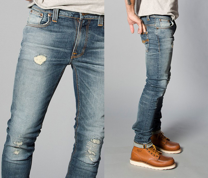 Nudie Jeans 2013 Spring Summer Mens Capsule Collection - Brilliant Blues - Denim Button Down Shirts & Raw Dry Rigid Organic Denim Jeans: Designer Denim Jeans Fashion: Season Collections, Runways, Lookbooks and Linesheets