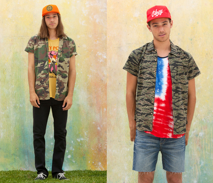 (1) Destroyer Woven Camouflage Pattern Shirts - OBEY Clothing 2013 Summer Mens Lookbook: Designer Denim Jeans Fashion: Season Collections, Runways, Lookbooks and Linesheets