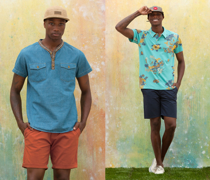 (2a) Far Out Overshirt - (2b) Vacation Polo Shirt - OBEY Clothing 2013 Summer Mens Lookbook: Designer Denim Jeans Fashion: Season Collections, Runways, Lookbooks and Linesheets