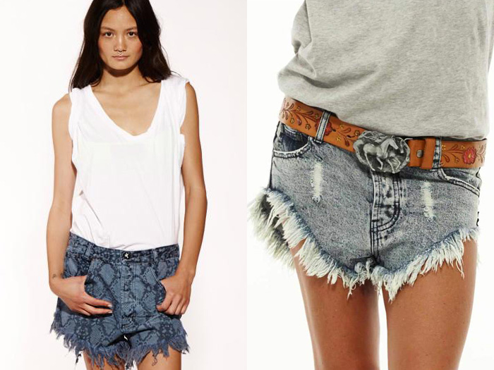 One Teaspoon 2013 Summer Womens Denim Cut Off Shorts Southern Hemisphere: Designer Denim Jeans Fashion: Season Collections, Runways, Lookbooks and Linesheets