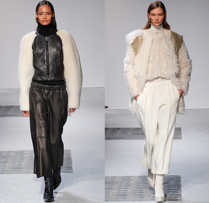 Barbara Bui 2014-2015 Fall Autumn Winter Womens Runway Looks - Paris Fashion Week Mode à Paris Prêt à Porter Défilés - Turtleneck Chunky Knit Weave Sweater Poncho Cape Outerwear Coat Fossils Skeletons Prehistoric Leather Gothic Metallic Studs Motorcycle Biker Furry Palazzo Pants Culottes Gauchos Oversized Reptile Python Snake Bomber Jacket Crop Top Midriff Sheer Chiffon Peekaboo Pantsuit Jacketdress Suitdress