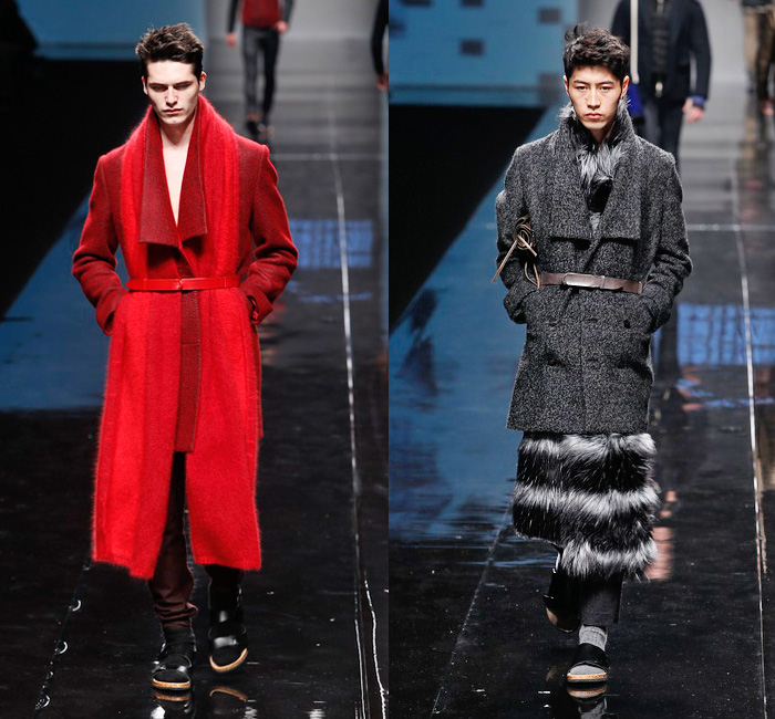 BLACKGATEONE 2014-2015 Fall Autumn Winter Mens Runway Looks - Shanghai Fashion Week China - Oversized Outerwear Coat Bomber Down Puffer Jacket Scarf Furry Wool Hoodie Zippers Skinny Leggings Cape Cloak Straps Necktie Suit Knit Cap Mask Motorcycle Biker Rider Gloves Camouflage Quilted Animal Spots Gold Silver Metallic Multi Panel Ornamental Print Decorative Art Socks With Sandals Knit Sweater Jumper Turtleneck Funnelneck Stripes Shorts Blazer Shorts