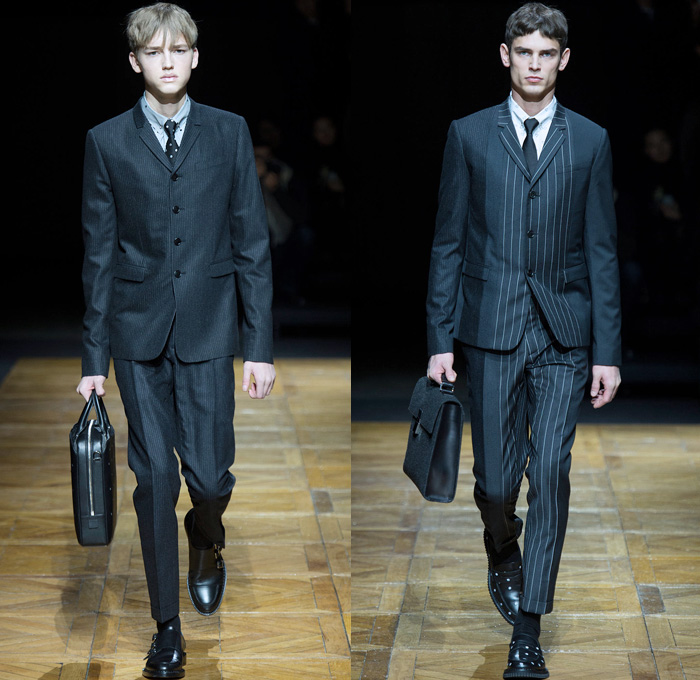 Dior Homme 2014-2015 Fall Autumn Winter Mens Runway Looks Fashion - Paris Fashion Week Mode à Paris Masculine Défilés - Denim Jeans Nautical Trench Coat Overcoat Topcoat Oversized Outerwear Parka Pinstripes Multi-Panel Suit Blazer Polka Dots Field Aviator Bomber Jacket Sweater Jumper Vest Waistcoat Cargo Pockets Flowers Florals Squiggle Rose Bud