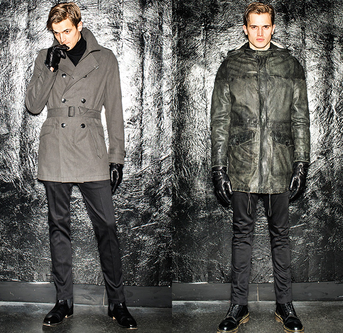 DRYKORN Germany 2014-2015 Fall Autumn Winter Mens Lookbook Collection - Denim Jeans Outerwear Slacks Pants Trousers Suit Blazer Leather Wool Coated Waxed Field Jacket Gloves Cargo Pockets Boots Vintage Distressed Destroyed Destructed Sweater Jumper Scarf Knit Moto Motorcycle Biker Rider Plaid Bomber Tuxedo Cocktail Smoking Jacket Checks Jogging Sweatpants Peacoat Trench Coat Parka