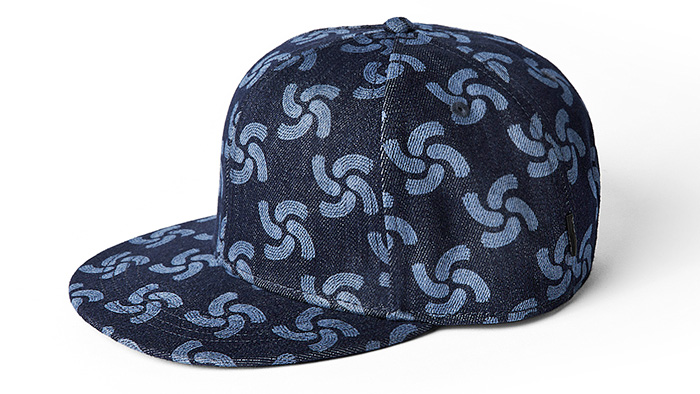 (08) Denim Baseball Cap AOP Mens - G-Star First RAW for the Oceans Collection 2014-2015 Fall Autumn Winter Mens - Bionic Yarn, the Vortex Project, Parley for the Oceans and Pharrell Williams Collaboration - Eco-Thread Fibers Recycled Plastic Bottles Sustainable Denim Jeans Fashion Otto the Octopus Houndstooth Mazarine Indigo Blue Black