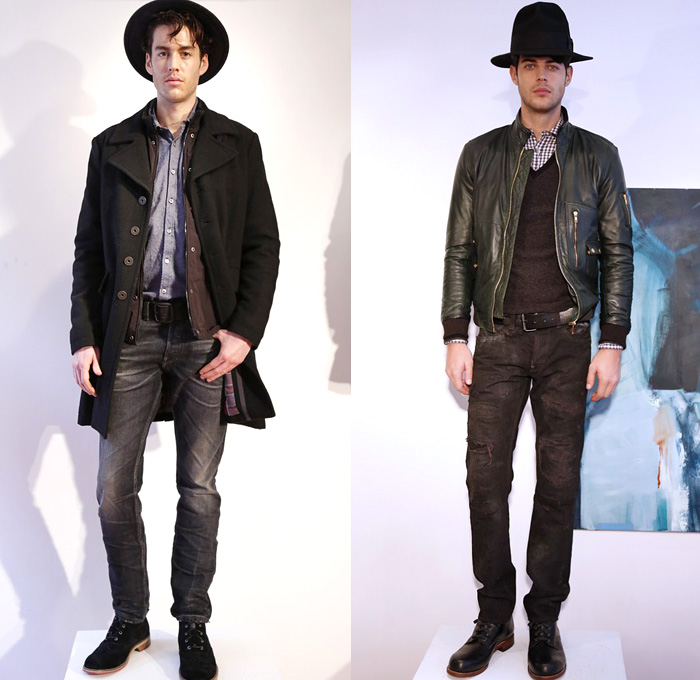 Gilded Age 2014-2015 Fall Autumn Winter Mens Lookbook Presentation - New York Fashion Week Catwalk - Denim Jeans Japanese Cityscape Print Knit Dark Wash Sweater Jumper Hoodie Outerwear Coat Bomber Jacket Peacoat Scarf Jogging Sweatpants Cardigan - Edgar Allan Poe Annuit Coeptis Collection