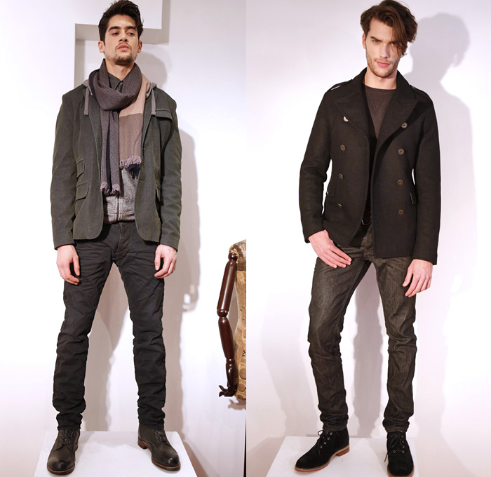 Gilded Age 2014-2015 Fall Autumn Winter Mens Lookbook Presentation - New York Fashion Week Catwalk - Denim Jeans Japanese Cityscape Print Knit Dark Wash Sweater Jumper Hoodie Outerwear Coat Bomber Jacket Peacoat Scarf Jogging Sweatpants Cardigan - Edgar Allan Poe Annuit Coeptis Collection