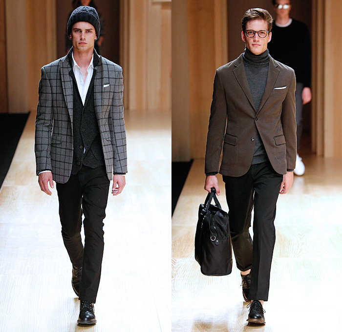 Mango 2014-2015 Fall Autumn Winter Mens Runway Looks - 080 Barcelona Fashion Catalonia Catalan Spain - Outerwear Nautical Hoodie Multi Panel Trench Coat Duffel Bag Slacks Trousers Pants Knit Sweater Jumper Plaid Necktie Jeans Windowpane Check Beanie Knit Cap Turtleneck Blazer Bomber Sportcoat Motorcycle Biker Rider Suit Tuxedo Cocktail Smoking Jacket Bowtie