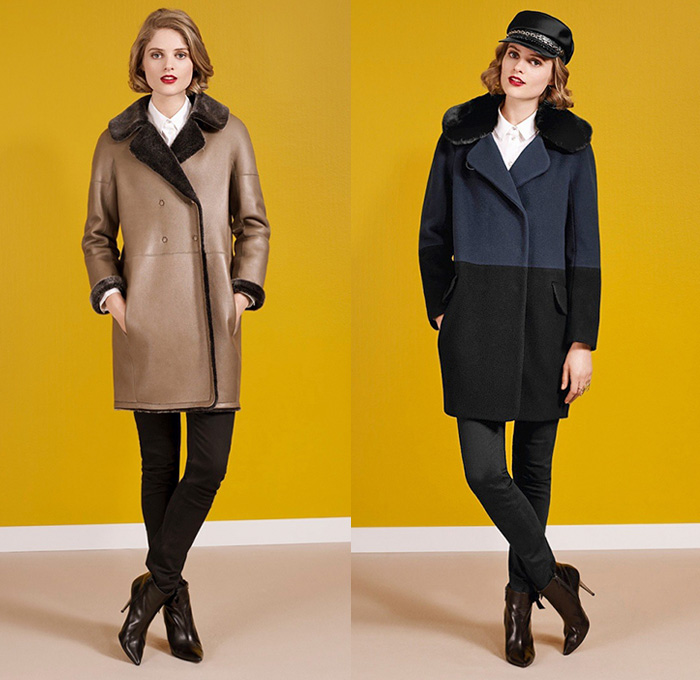 Paule Ka Paris 2014-2015 Fall Autumn Winter Womens Lookbook Collection - Skinny Jeans Ribbon Bow Knit Cardigan Hat Trousers Dress Shift Dress Sleeveless Outerwear Colorblock Ankle Boots Sash Waist Ribbon Waist Wrap Blazer Ruffles Pantsuit Lace Pleats Palazzo Pants Wide Leg Sweater Jumper Trench Coat Animal Safari Jungle Leopard Print Graphic Cape Coatdress Down Jacket Quilted Wrap Waist Frock Pencil Skirt