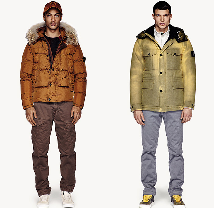 (04b) 44599 Ice Jacket Wool Blend - Thermo Sensitive Textile - 6115 Stone Island 2014-2015 Fall Autumn Winter Mens Preview Looks - Outerwear Coat Down Jacket Parka Thermo Sensitive Textile Grunge Cargo Pockets Outdoorsman Snow Ice Denim Jeans Tortoise Shell Sheepskin Wool