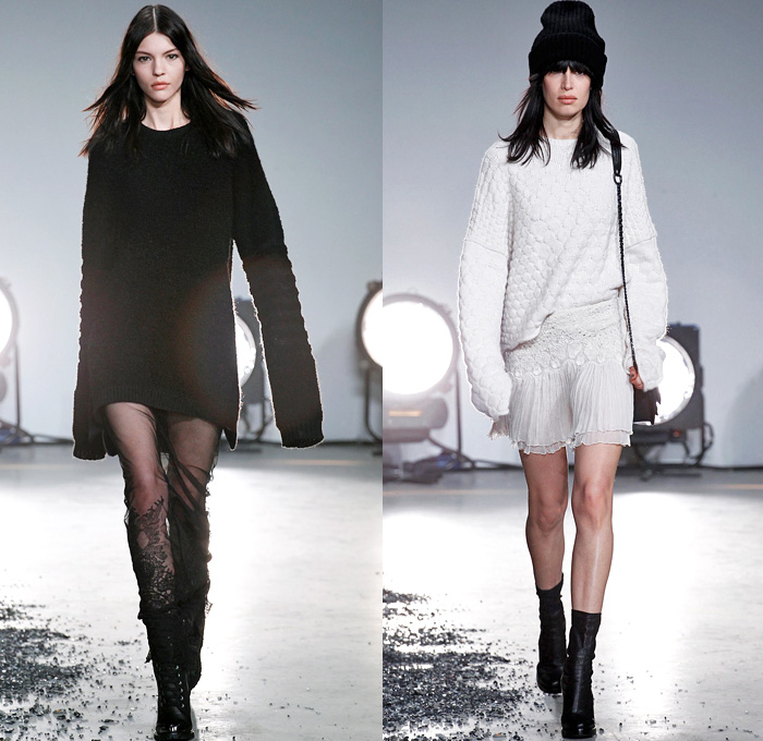 Zadig et Voltaire 2014-2015 Fall Autumn Winter Womens Runway Looks - Paris Fashion Week Prêt à Porter Défilés - Skinny Motorcycle Biker Rider Pants Jeans Flowers Florals Print Furry Outerwear Coat Shorts Leather Zipper Low V Neck Cardigan Knit Military Urban Cargo Pockets Sequins Lace Fringes Scarf Jogging Sweatpants Embellishments Jumpsuit Salopette Overalls Wide Leg Palazzo Pants Skirt Frock Dress Robe Wrap Sheer Chiffon Peekaboo Stripes Maxi Dress