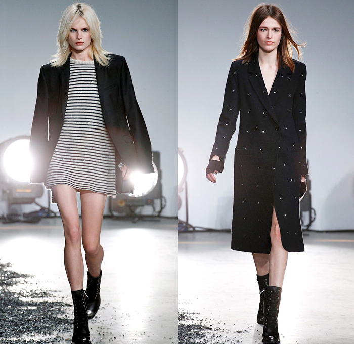 Zadig et Voltaire 2014-2015 Fall Autumn Winter Womens Runway Looks - Paris Fashion Week Prêt à Porter Défilés - Skinny Motorcycle Biker Rider Pants Jeans Flowers Florals Print Furry Outerwear Coat Shorts Leather Zipper Low V Neck Cardigan Knit Military Urban Cargo Pockets Sequins Lace Fringes Scarf Jogging Sweatpants Embellishments Jumpsuit Salopette Overalls Wide Leg Palazzo Pants Skirt Frock Dress Robe Wrap Sheer Chiffon Peekaboo Stripes Maxi Dress