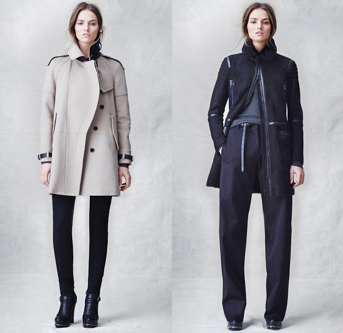 Belstaff 2014 Pre Fall Womens Presentation - Pre Autumn Collection - Motorcycle Biker Rider Ribbed Panel Jeans Multi-Panel Outerwear Coat Wide Leg Palazzo Pants Shirtdress Pantsuit Blazer Boots: Designer Denim Jeans Fashion: Season Collections, Runways, Lookbooks and Linesheets