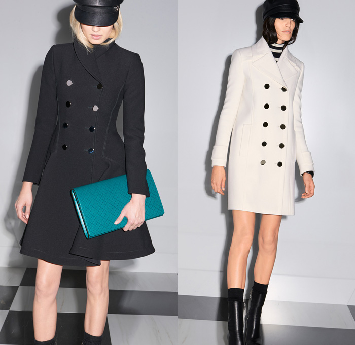 Gucci 2014 Pre Fall Womens Presentation - Pre Autumn Collection - Denim Jeans Solid Colors Minimal Outerwear Trench Pea Coat Marching Band Jacket Motorcycle Biker Dress Loafers Cropped Pants: Designer Denim Jeans Fashion: Season Collections, Runways, Lookbooks and Linesheets