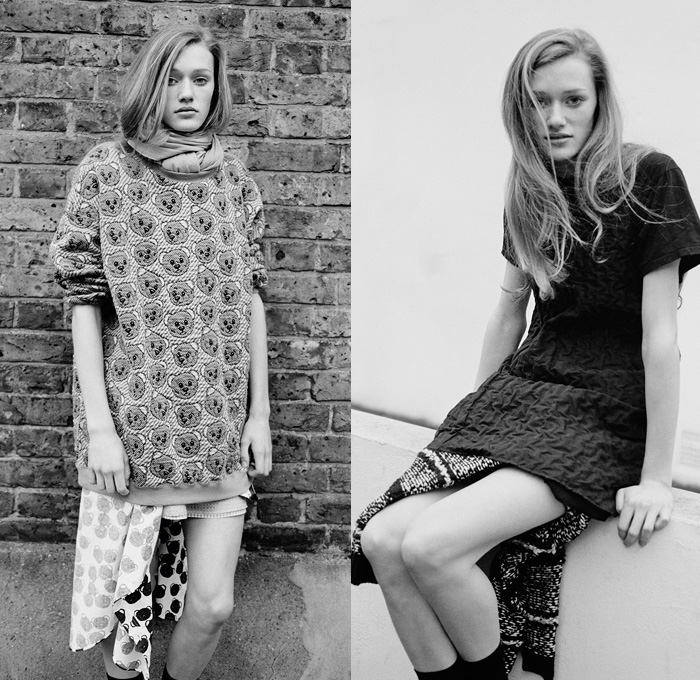 Julien David 2014 Pre Fall Womens Lookbook Presentation - Pre Autumn Collection Looks - Denim Jeans Trucker Jacket Peek-a-Boo Mesh Net See Through Blazer Wool Stripes Knit Sweater Jumper Teddy Bear Cub: Designer Denim Jeans Fashion: Season Collections, Runways, Lookbooks and Linesheets