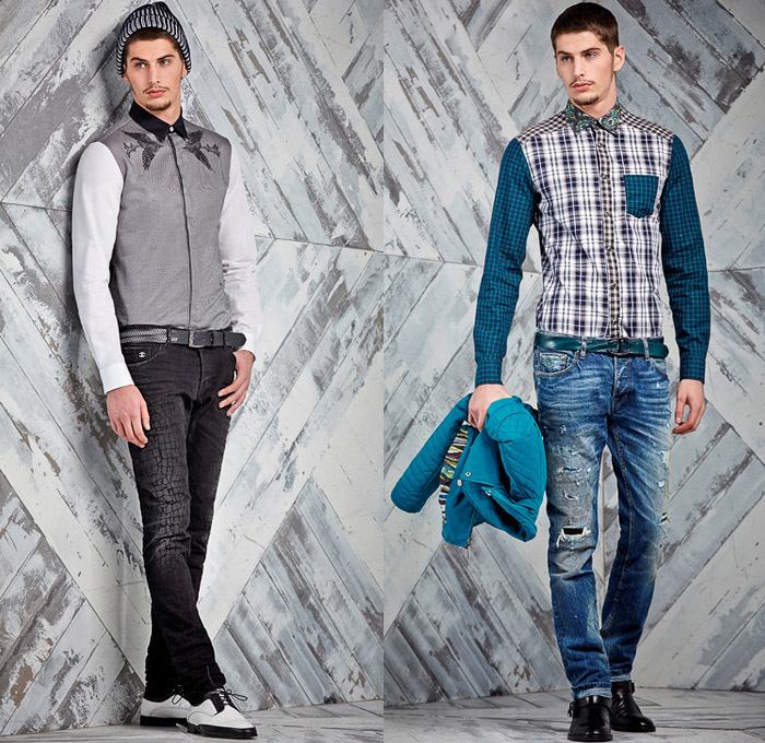 Just Cavalli 2014 Pre Fall Mens Looks | Denim Jeans Fashion Week Runway ...
