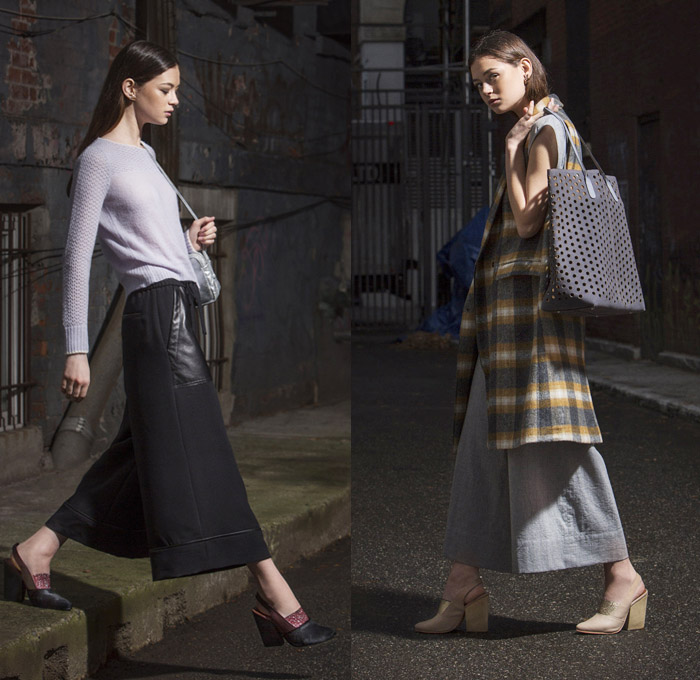 Rachel Comey 2014 Pre Fall Womens Presentation - Pre Autumn Collection Looks - Palazzo Pants Culottes Gauchos Wide Leg Trousers Dog Poodle Motif Print Leopard Ruffles Plaid Checks Tartan Shirtdress: Designer Denim Jeans Fashion: Season Collections, Runways, Lookbooks and Linesheets