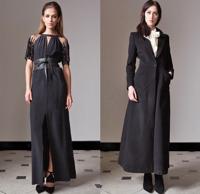 Alice by Temperley 2014 Pre Fall Womens Presentation - Pre Autumn Collection - Leather Skinny Biker Jeans Sheer Lace Chiffon Peek-A-Boo Jumpsuit Blazer Bow Tie Waffle Knit Fruits Lemon Leopard Prints Lattice Windowpane Leggings : Designer Denim Jeans Fashion: Season Collections, Runways, Lookbooks and Linesheets