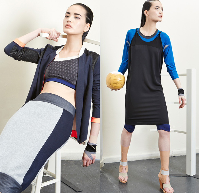 VPL Visible Panty Line 2014 Pre Fall Womens Presentation - Pre Autumn Collection Looks - Sporty Athletic Wear Sweatpants Jogging Leggings Crop Top Midriff Bandeau Top Track Suit Sweater Jumper Bomber Jacket Mesh Peek-A-Boo: Designer Denim Jeans Fashion: Season Collections, Runways, Lookbooks and Linesheets