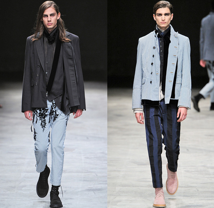 Ann Demeulemeester 2014 Spring Summer Mens Runway Collection - Masculine Homme Printemps Été 2014 Paris France: Designer Denim Jeans Fashion: Season Collections, Runways, Lookbooks and Linesheets