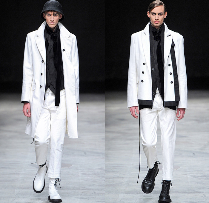 Ann Demeulemeester 2014 Spring Summer Mens Runway Collection - Masculine Homme Printemps Été 2014 Paris France: Designer Denim Jeans Fashion: Season Collections, Runways, Lookbooks and Linesheets