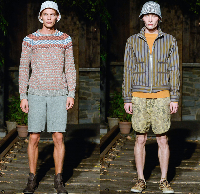 Billy Reid 2014 Spring Summer Mens Runway Collection - New York Fashion Week - Southern Style Outdoorsman Blazer Shorts Pseudo Denim Camo Floral Tunics Jackets: Designer Denim Jeans Fashion: Season Collections, Runways, Lookbooks and Linesheets