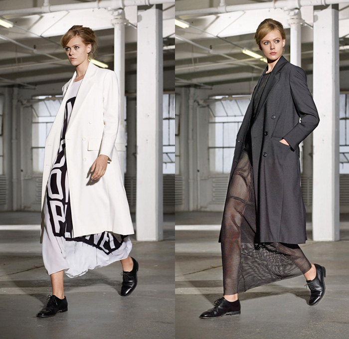 BLK DNM 2014 Spring Womens Lookbook Presentation - New York Fashion Week - BLK DNM by Johan Lindeberg - Denim Jeans Motorcycle Biker Panels Sheer Peek-A-Boo Fabrics Word Art: Designer Denim Jeans Fashion: Season Collections, Runways, Lookbooks and Linesheets