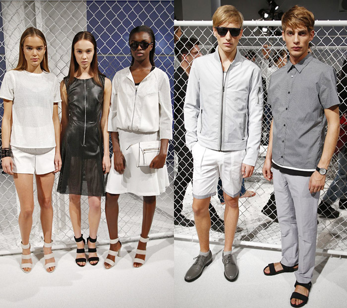 Calvin Klein 2014 Spring Presentation - Mens Womens Fashion - Urban Athletic Sporty Retro Faded Denim Jeans Mesh Peek-A-Boo Minimal Reptile Snake Print Dazzling Blue: Designer Denim Jeans Fashion: Season Collections, Runways, Lookbooks and Linesheets