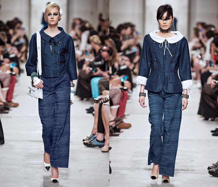 Chanel 2014 Cruise Runway Collection  Denim Jeans Fashion Week Runway  Catwalks, Fashion Shows, Season Collections Lookbooks > Fashion Forward  Curation < Trendcast Trendsetting Forecast Styles Spring Summer Fall Autumn  Winter Designer Brands