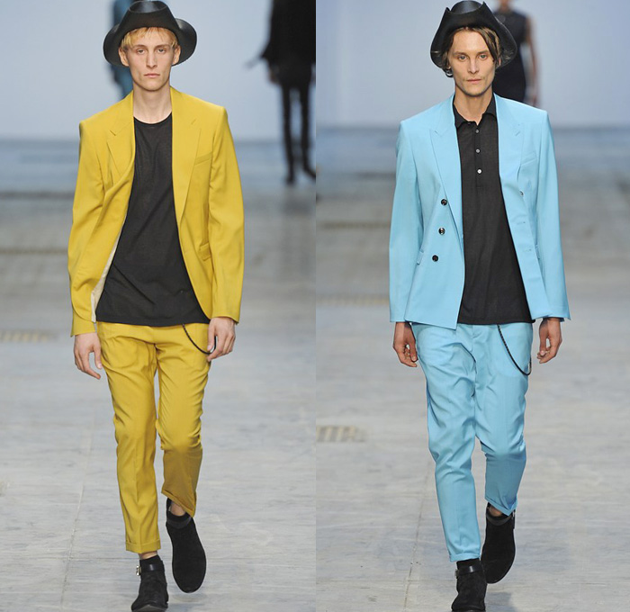 CoSTUME NATIONAL Homme 2014 Spring Summer Runway Collection - Milan Italy Mens Catwalk Fashion Show: Designer Denim Jeans Fashion: Season Collections, Runways, Lookbooks and Linesheets