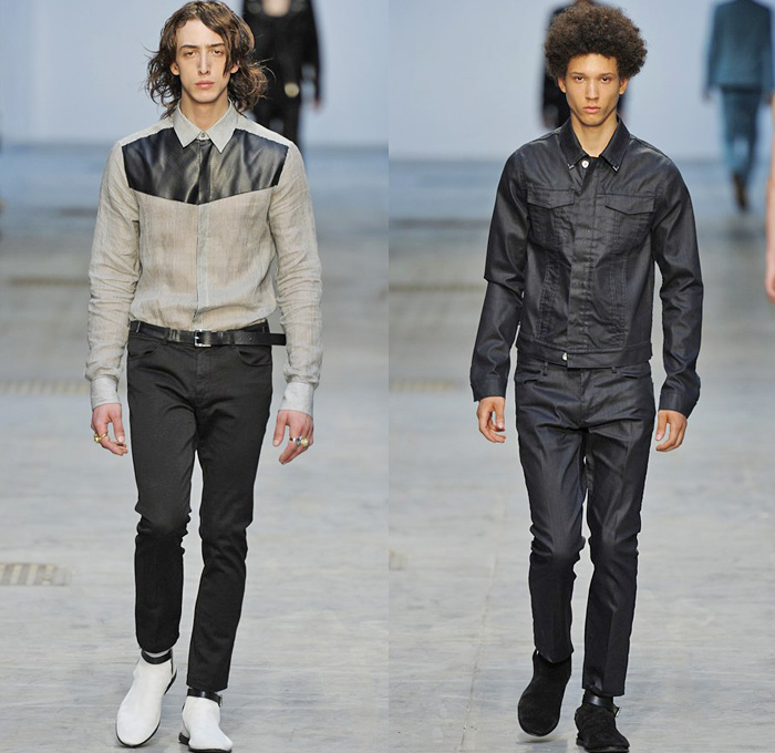 CoSTUME NATIONAL Homme 2014 Spring Summer Runway Collection - Milan Italy Mens Catwalk Fashion Show: Designer Denim Jeans Fashion: Season Collections, Runways, Lookbooks and Linesheets