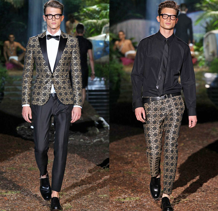 Dsquared2 2014 Spring Summer Mens Runway Collection - Milan Italy Catwalk Fashion Show: Designer Denim Jeans Fashion: Season Collections, Runways, Lookbooks and Linesheets