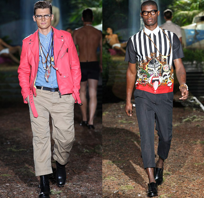 Dsquared2 2014 Spring Summer Mens Runway Collection - Milan Italy Catwalk Fashion Show: Designer Denim Jeans Fashion: Season Collections, Runways, Lookbooks and Linesheets