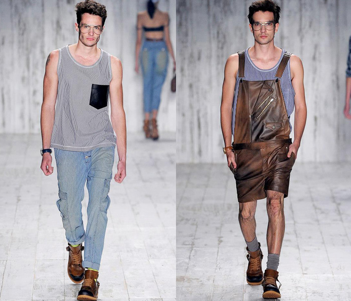 HERCHCOVITCH;ALEXANDRE 2014 Summer Mens Runway Collection - Fashion Rio - Rio de Janeiro Brazil Southern Hemisphere 2014 Verao Mulheres Desfile: Designer Denim Jeans Fashion: Season Collections, Runways, Lookbooks and Linesheets