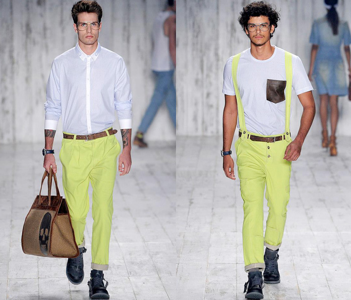 HERCHCOVITCH;ALEXANDRE 2014 Summer Mens Runway Collection - Fashion Rio - Rio de Janeiro Brazil Southern Hemisphere 2014 Verao Mulheres Desfile: Designer Denim Jeans Fashion: Season Collections, Runways, Lookbooks and Linesheets