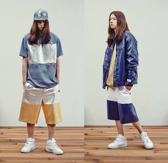 Kye 2014 Spring Summer Mens Lookbook - Kathleen Kye Band-Aid Motif Metallic Gold Urban Streetwear: Designer Denim Jeans Fashion: Season Collections, Runways, Lookbooks and Linesheets