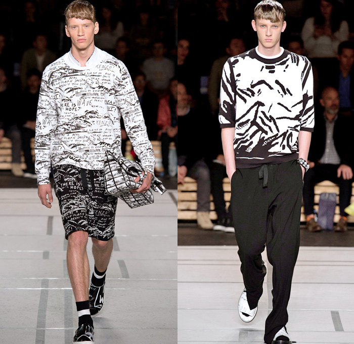 KENZO 2014 Spring Summer Mens Runway Collection - Mode A Paris Masculine Printemps Été 2014 Homme France Catwalk Fashion Show: Designer Denim Jeans Fashion: Season Collections, Runways, Lookbooks and Linesheets