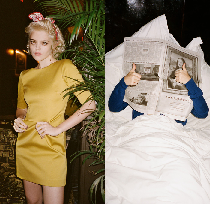 Maison Kitsuné 2014 Spring Summer Womens Collection with Sky Ferreira - Minimal Dress Knitwear Sweater Jumper Lounge: Designer Denim Jeans Fashion: Season Collections, Runways, Lookbooks and Linesheets
