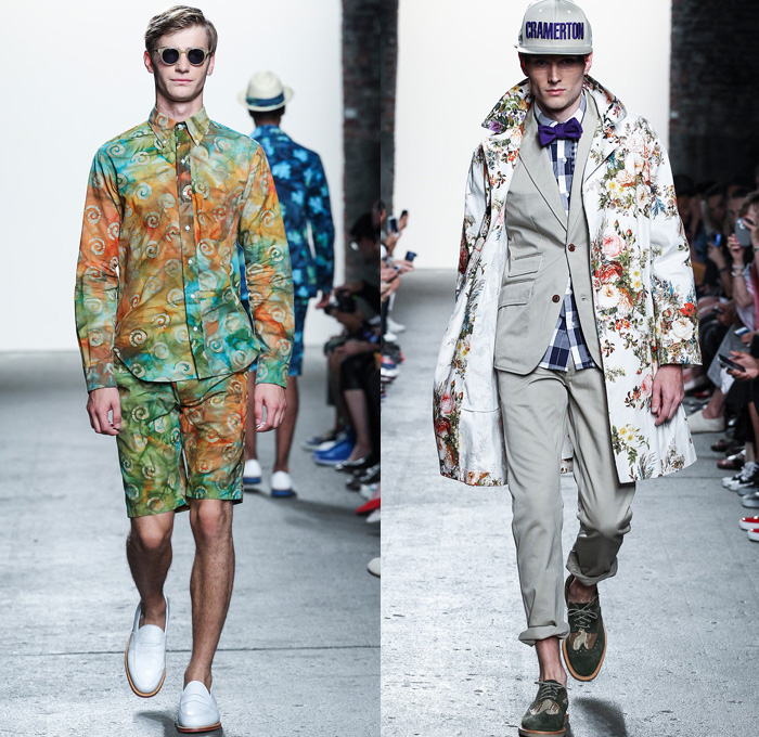 Mark McNairy New Amsterdam 2014 Spring Summer Mens Runway Collection - New York Fashion Week - Rubber Duckie Camouflage Outdoorsman Plaids Bomber Jackets Parkas Overalls: Designer Denim Jeans Fashion: Season Collections, Runways, Lookbooks and Linesheets