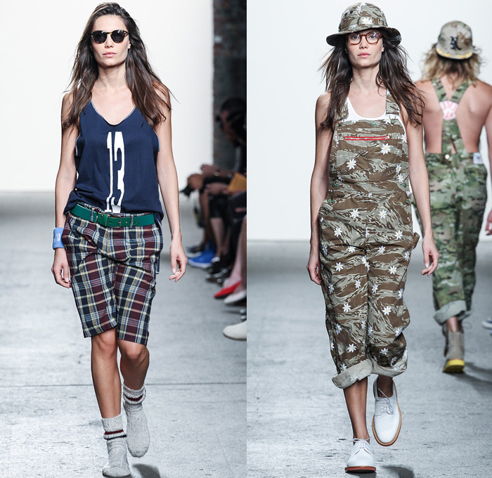 Mark McNairy New Amsterdam 2014 Spring Summer Womens Runway Collection - New York Fashion Week - Rubber Duckie Camouflage Plaids Nautical Jackets Parkas Overalls: Designer Denim Jeans Fashion: Season Collections, Runways, Lookbooks and Linesheets