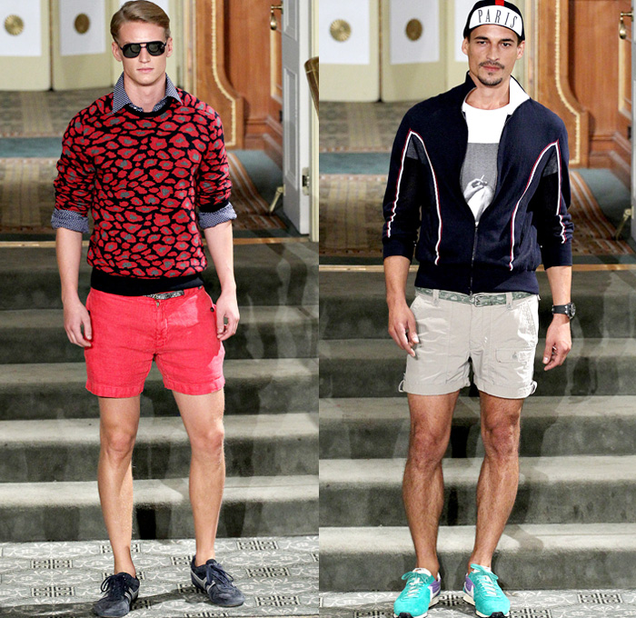 Michael Bastian 2014 Spring Summer Mens Runway Collection - New York Fashion Week - Pineapples Leopard Prints American Tourist in Paris: Designer Denim Jeans Fashion: Season Collections, Runways, Lookbooks and Linesheets