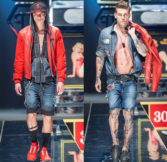 Philipp Plein 2014 Spring Summer Mens Runway Collection - Milan Italy Catwalk Fashion Show: Designer Denim Jeans Fashion: Season Collections, Runways, Lookbooks and Linesheets