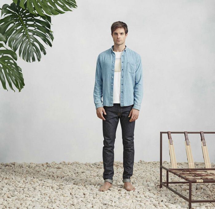 Simon Miller 2014 Spring Summer Mens Collection - Retro Faded Raw Dry Selvedge Denim Jeans Trucker Jacket Tie-Dye Acid Wash Minimal Looks Fashion: Designer Denim Jeans Fashion: Season Collections, Runways, Lookbooks and Linesheets