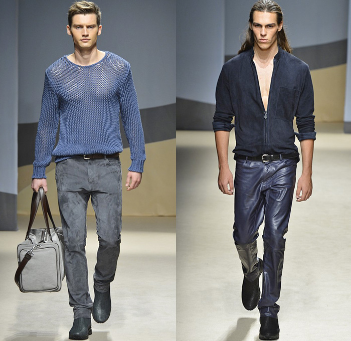 Trussardi 2014 Spring Summer Mens Runway Collection - Milan Italy Catwalk Fashion Show: Designer Denim Jeans Fashion: Season Collections, Runways, Lookbooks and Linesheets