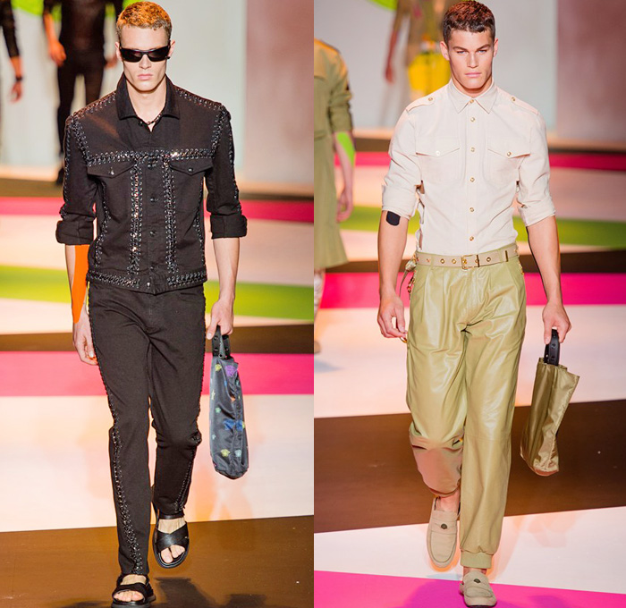Versace 2014 Spring Summer Mens Runway Collection - Milan Catwalk Fashion Show: Designer Denim Jeans Fashion: Season Collections, Runways, Lookbooks and Linesheets